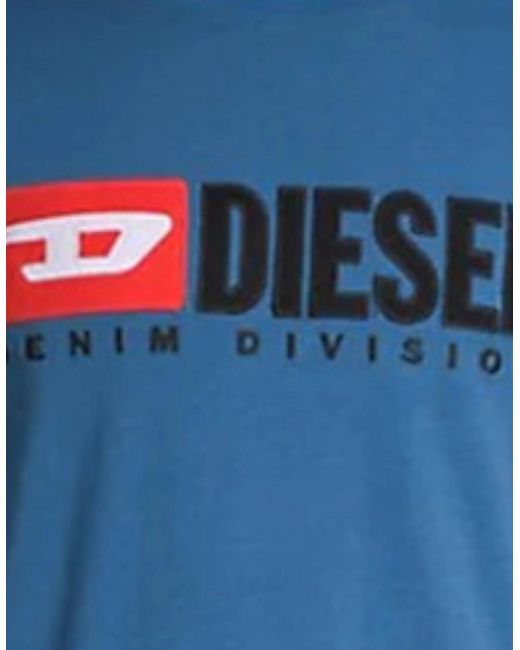 DIESEL Gray T Diego Division T Shirt Short Sleeve Tee Casual Cotton Summer Top for men