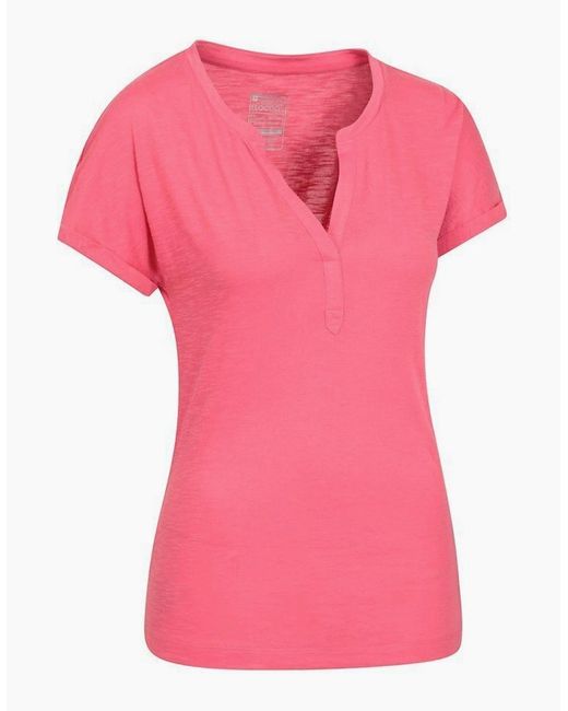 Mountain Warehouse Pink Ladies Skye Slub T-Shirt