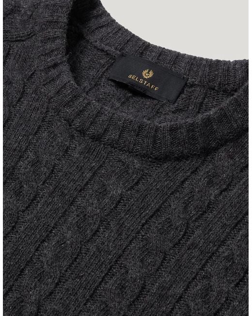 Belstaff Blue Westport Crewneck Sweater for men