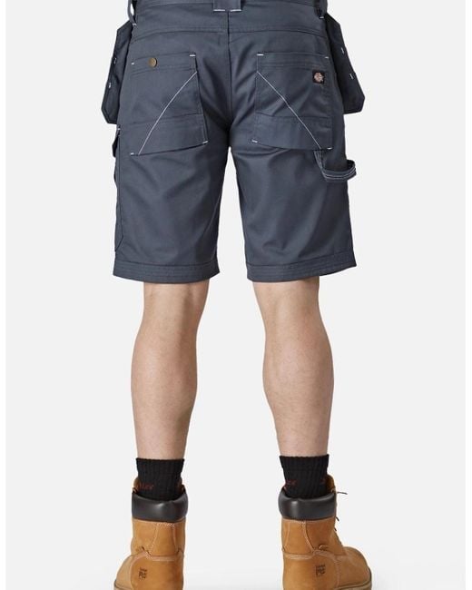 Dickies Blue Redhawk Pro Work Polyester Work Shorts for men