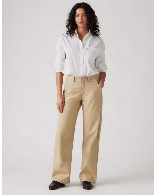 Levi's Natural Levi's 90S High Rise Solid Patterned Straight Chinos
