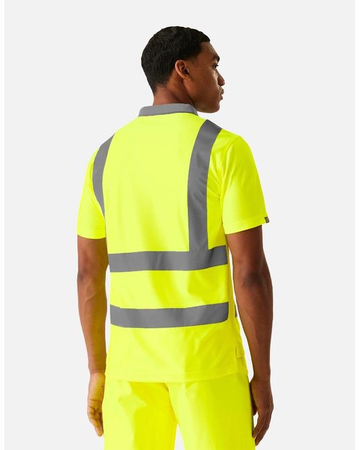 Regatta Yellow Professional Hi-Vis Polo Shirt for men