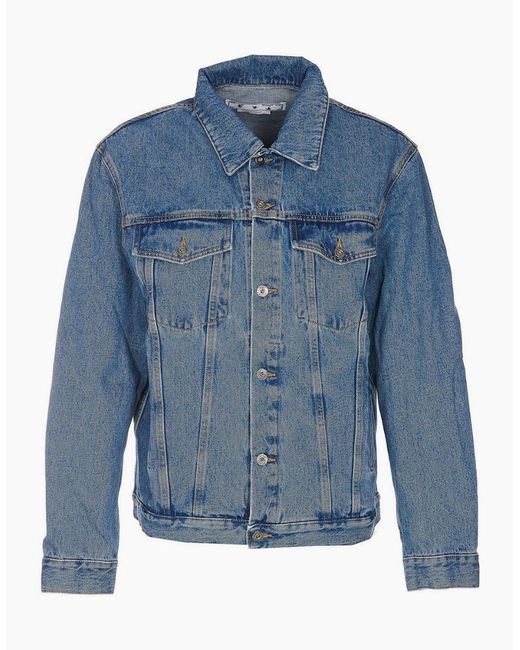 Off-White c/o Virgil Abloh Blue Skate Fit Denim Jacket for men