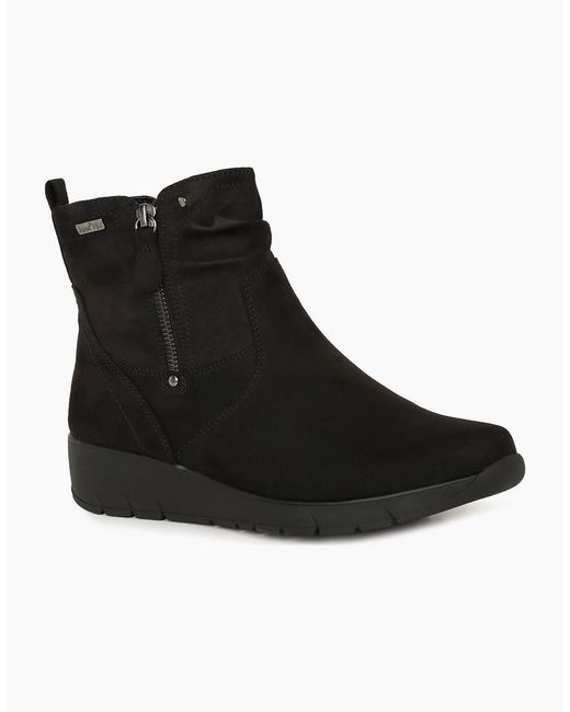 Softline Black Derwent Stylish Ankle Boots