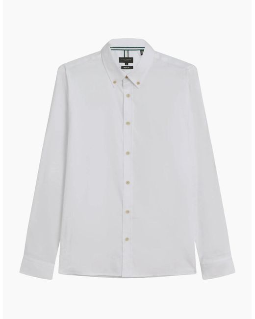 Ted Baker White Allardo Regular Premium Oxford Shirt for men