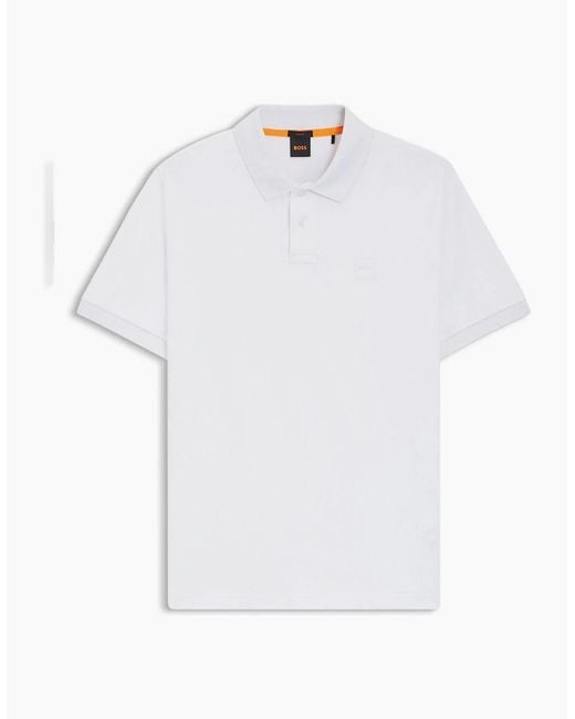 Boss White Passenger Short Sleeve Polo Shirt for men