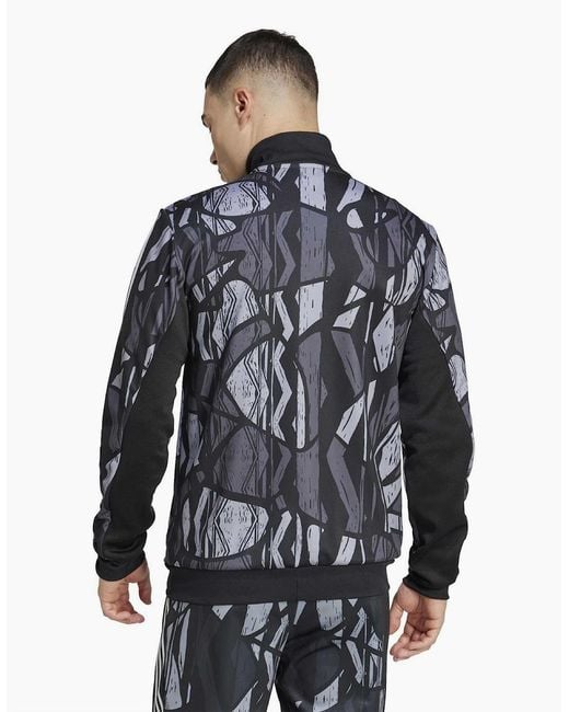 Adidas Blue Arsenal Tiro Mock Neck Full Zip Long Sleeve Track Top for men