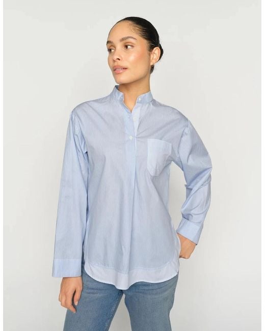 Mos Mosh Blue Bronwyn Stripe Shirt