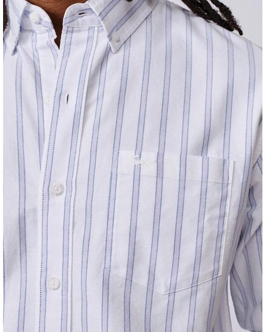 aubi Purple Aldridge Oxford Button Down Shirt for men