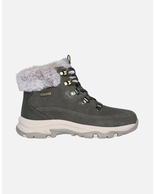 Skechers Gray Trego Snow Worries Waterproof Walking Hiking Snow Boots