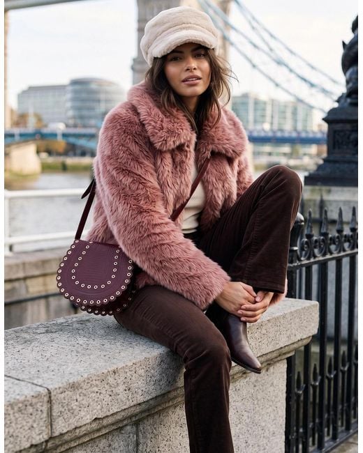 Nooki Design Pink Galaxy Faux Fur Jacket