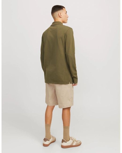 Jack & Jones Natural Solid Patterned Bermuda Shorts for men