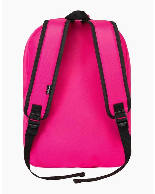 Rockport Pink Solid Patterned Med Backpack With Logo