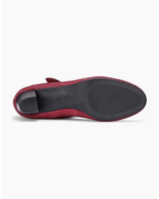 Hotter Purple Duet Wide Fit Mary Jane Shoes