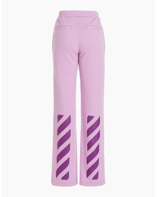 Off-White c/o Virgil Abloh Pink Diag Tapered Sweatpant Lilac