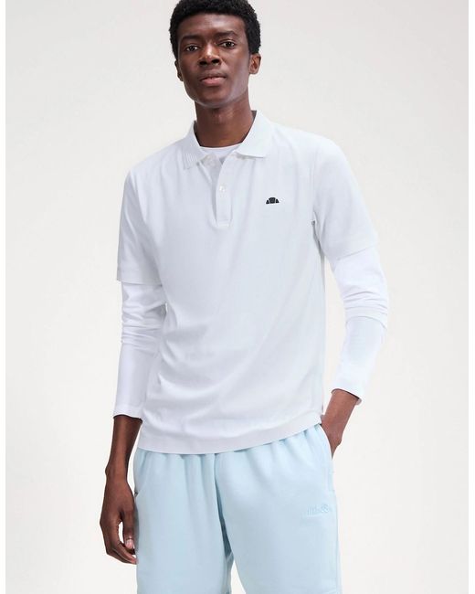 Ellesse White Edmond Polo for men