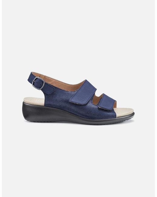 Hotter Blue Easy Ii Wide Fit Wedge Sandals