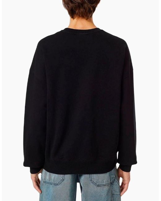 DIESEL Blue Small Logo Sweatshirt for men