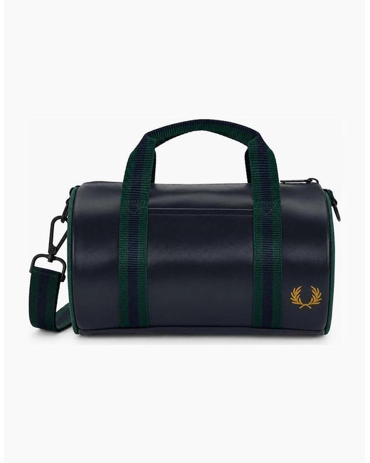 Fred Perry Black Classic Mini Barrel Bag/Grassroots for men