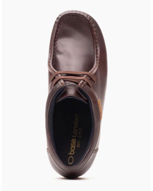 Base London Brown London Koko Leather Chestnut Moccasins Shoes for men