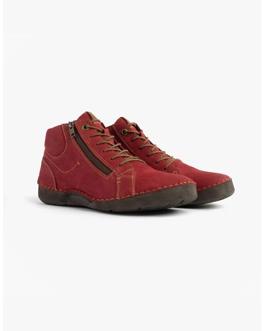 Josef Seibel Red Fergey 67 Size Zip Boots