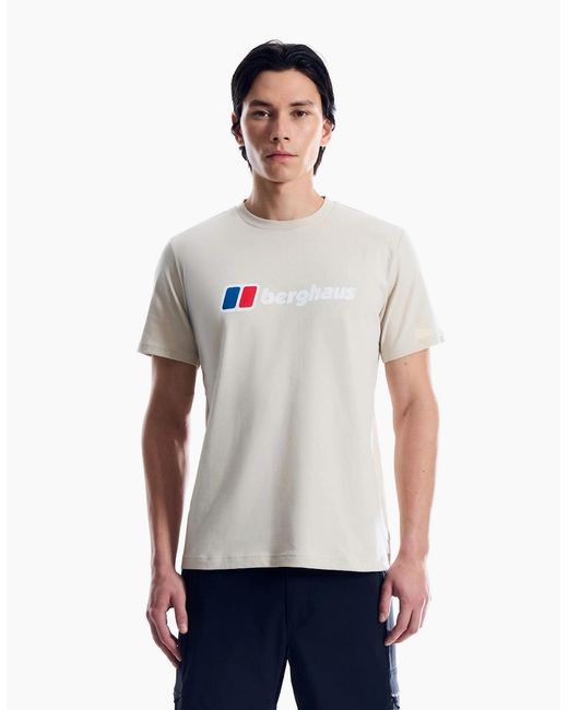 Berghaus White Class Xl-Logo Short Sleeve T-Shirt for men