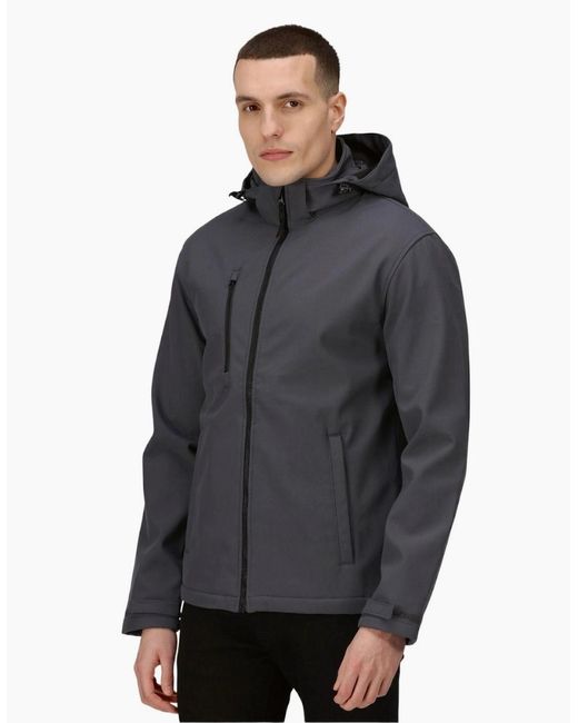 Regatta Blue Professional Venturer Softshell 3 Layer Hooded Jacket for men