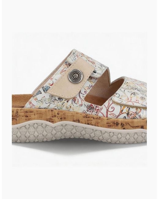 Rieker White V0300 Cross Strap Sandals