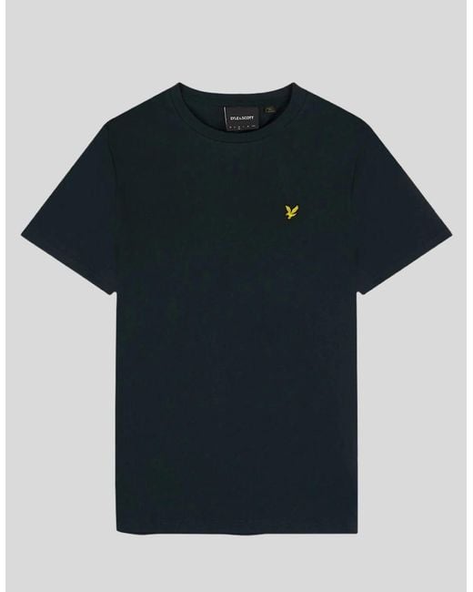 Lyle & Scott Black Cotton Crew Neck T-Shirt for men