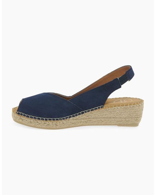 Toni Pons Blue Bernia Wedge Heel Espadrille Sandals