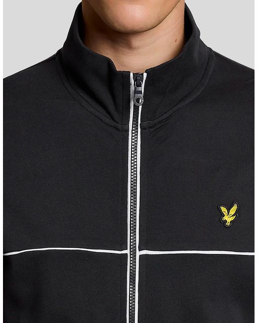 Lyle & Scott Blue Lyle & Scott Piped Full Zip Track Top Dark for men