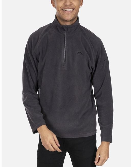 Trespass Blue Blackford Half Zip Pullover Fleece for men