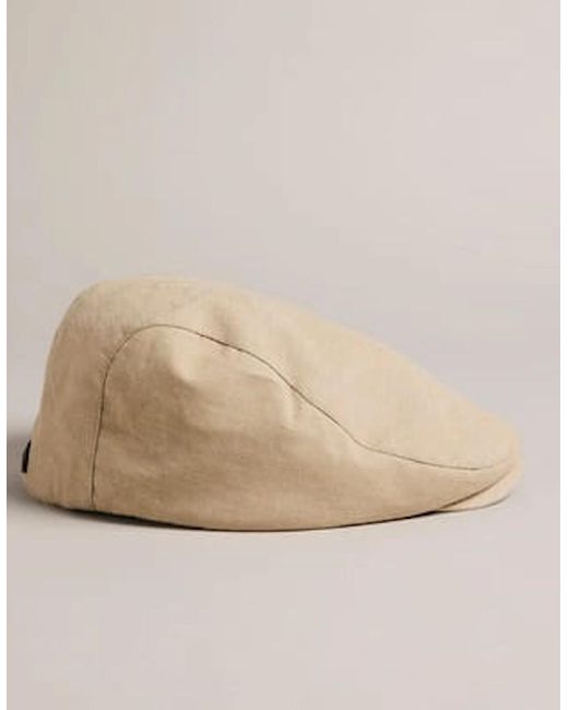Ted Baker Natural Drakee Flat Cap for men