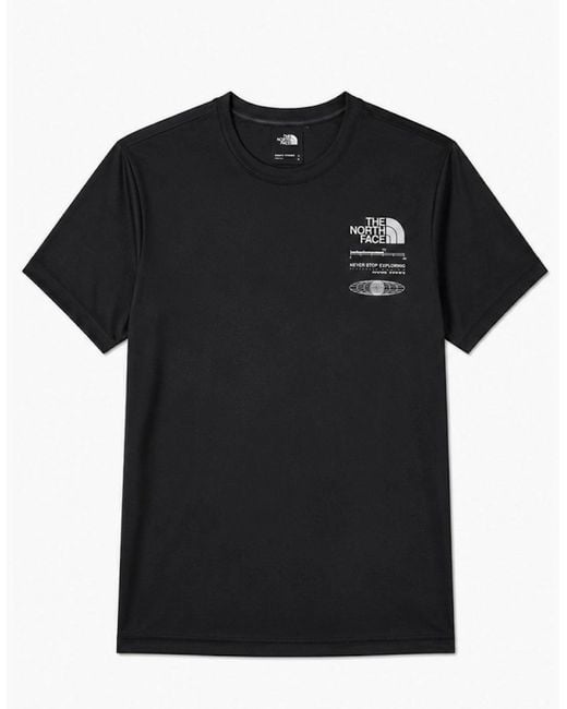 The North Face Black Graphic Reaxion Dri Fit T-Shirt for men