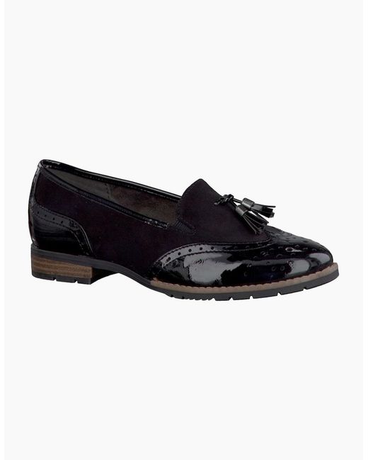 Softline Black Wagner Tassel Brogue Loafers
