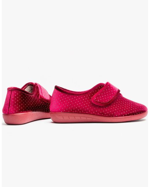 Lotus Red Janet Slippers Bordo