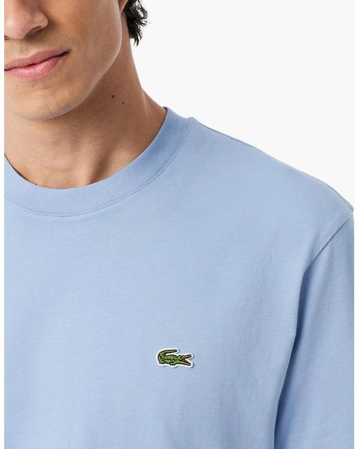 Lacoste Blue Th7318 Classic Fit Cotton T-Shirt for men