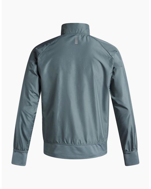Under Armour Blue Launch Solid Patterned High Neck Training Jacket for men