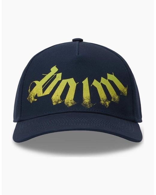 Palm Angels Blue Big Neck Logo Cap for men