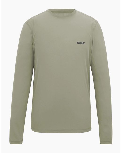 Regatta Green Mindo Logo Long-Sleeved T-Shirt for men