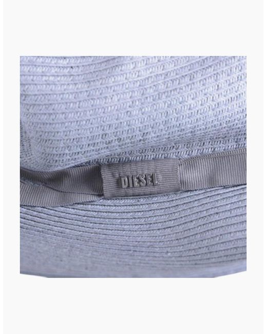 DIESEL Blue Cowbow 0Tade 96G Fadora Hat Casual Homburg Summer Tribly Cap Italy
