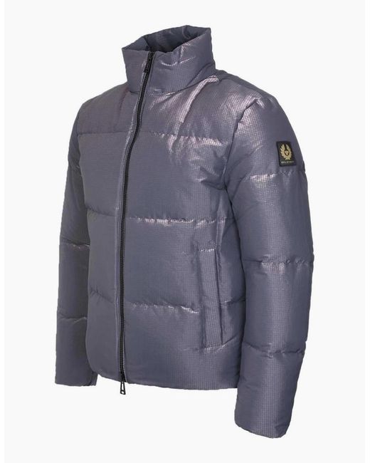 Belstaff Blue Grid Paxton Down Jacket for men