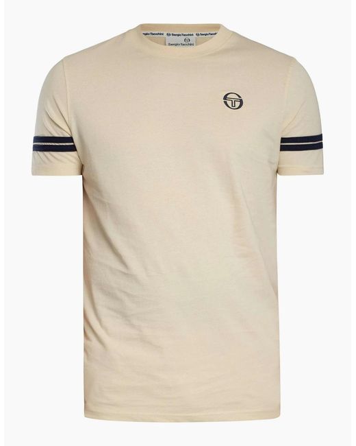 Sergio Tacchini Natural Grello T-Shirt Sandshell/Maritime for men