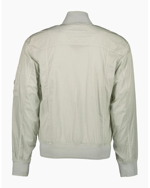C P Company Gray Chrome-R Lens Bomber Jacket for men