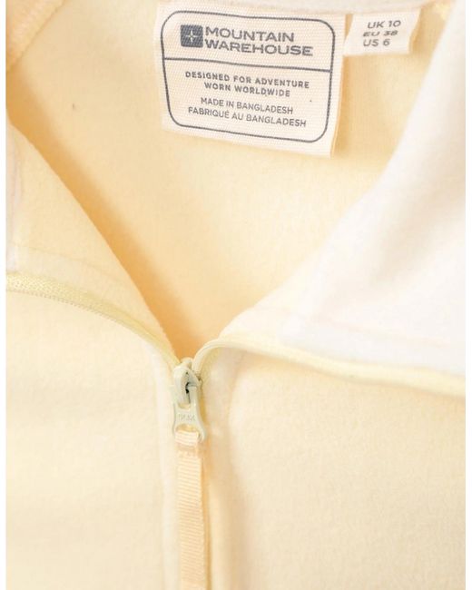 Mountain Warehouse Natural Ladies Montana Half Zip Fleece Top