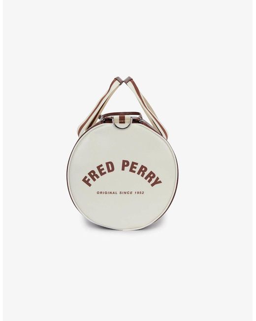 Fred Perry Brown Recycled Polyester Classic Barrel Bag for men