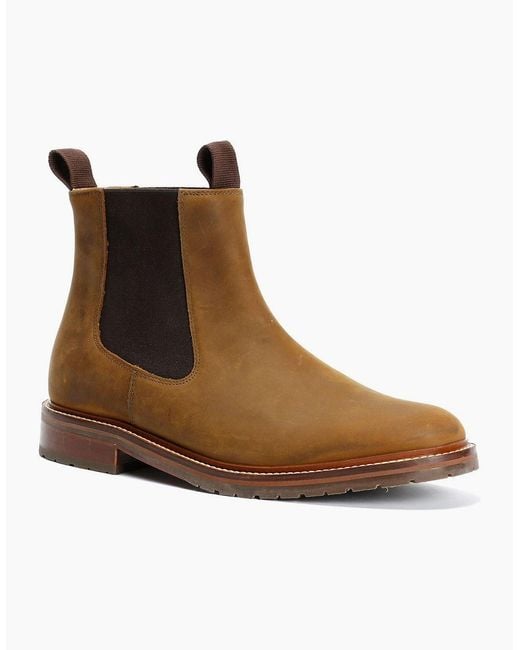 Chapman & Moore Brown Country Chelsea Leather Choco Boots for men