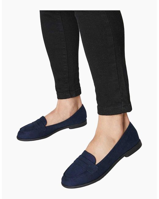 Dorothy Perkins Blue Ladies Lara Penny Strap Loafers