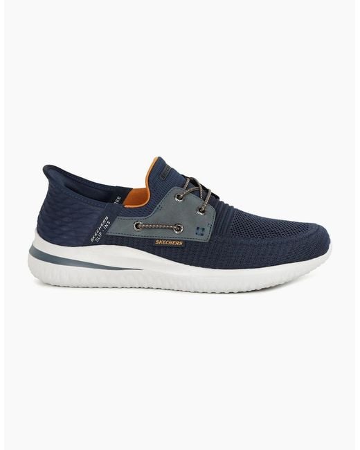 Skechers Blue Delson 3.0 Roth Slip for men