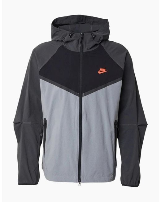 Nike Gray Tech Windrunner Woven Smoke Jacket for men